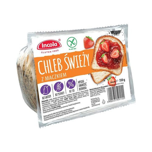 Chleb świeży z maczkiem bezglutenowy Incola 350 g