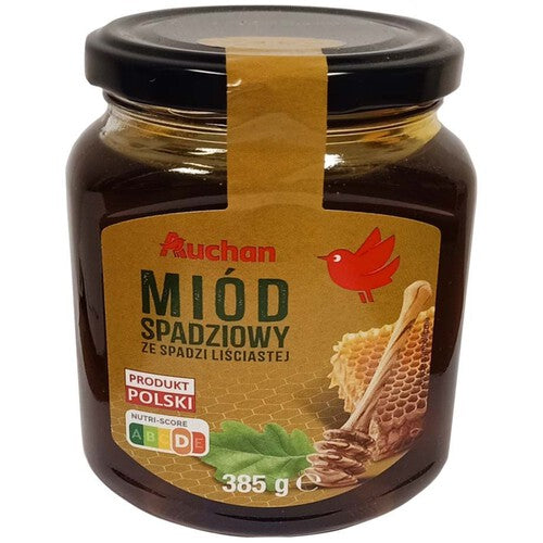 Miód spadziowy ze spadzi liściastej Auchan 385 g