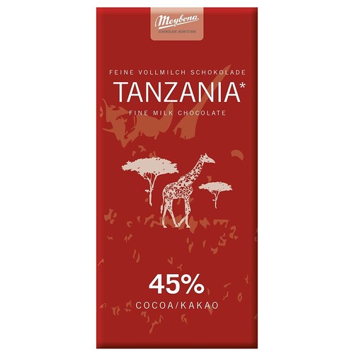 Czekolada mleczna Tanzania 45% kakao Meybona 100 g