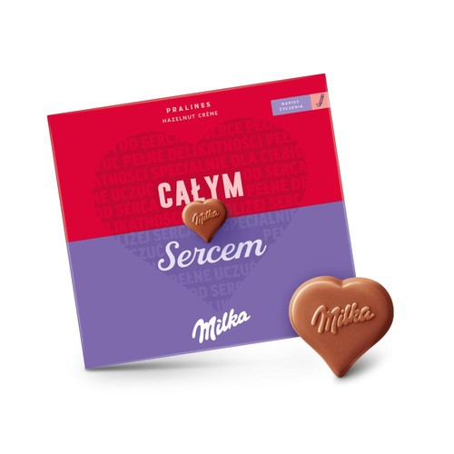 Czekoladki mleczne Całym Sercem Milka 110 g