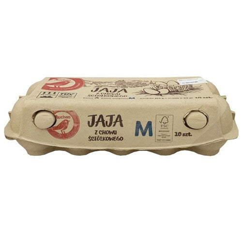 Jaja ściółkowe klasa A rozmiar M Auchan 10 sztuk