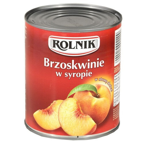 Brzoskwinie połówki w lekkim syropie Rolnik 465 g