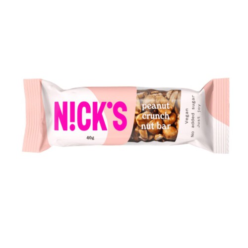 Baton crunchy z orzechami ziemnymi bez cukru Nick's 40 g