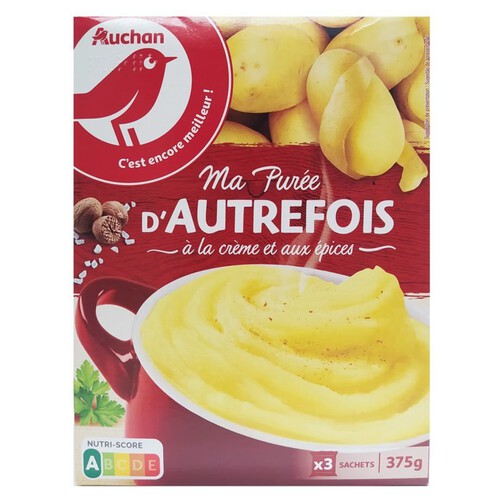 Puree ze śmietaną 3 x 125 g Auchan 375 g