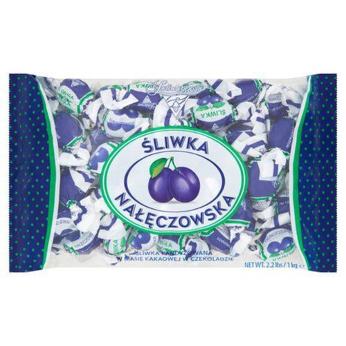 Śliwka kandyzowana w masie kakaowej w czekoladzie  Solidarność 1 kg
