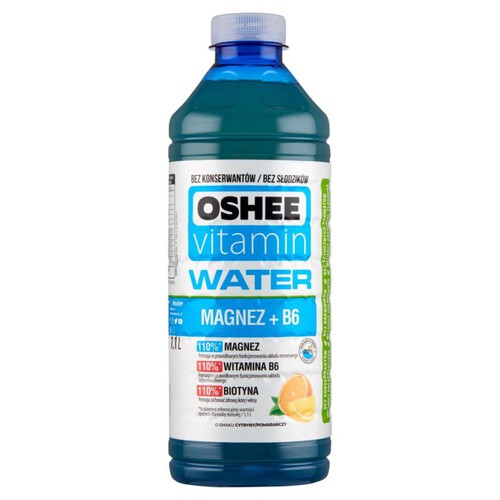 Witamin Water magnez B6 cytryna-pomarańcza Oshee 1,1 l