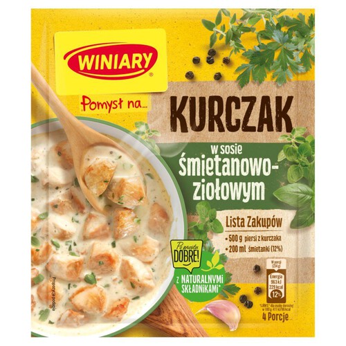 Pomysł na…kurczaka w sosie śmietanowo - ziołowym Winiary 30 g
