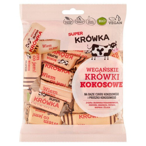 Ekologiczne krówki kokosowe bezmleczne Super Krówka 150 g