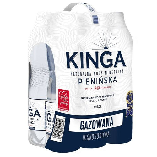 Woda mineralna gazowana Kinga Pienińska 6 x 1,5 l