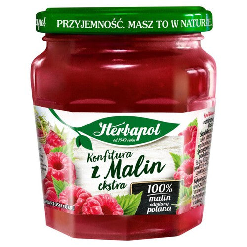 Konfitura z malin o obniżonej zawartości cukru Herbapol 240 g