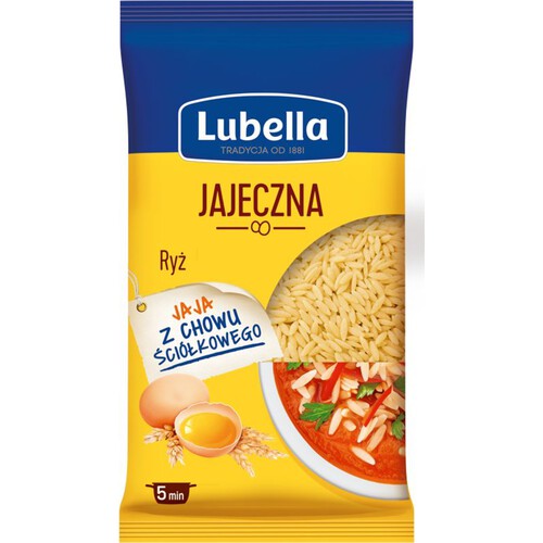 Makaron jajeczny w kształcie ryżu Lubella 250 g