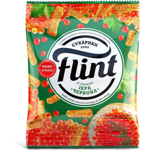 Sucharki o smaku czerwonego kawioru Flint 70 g